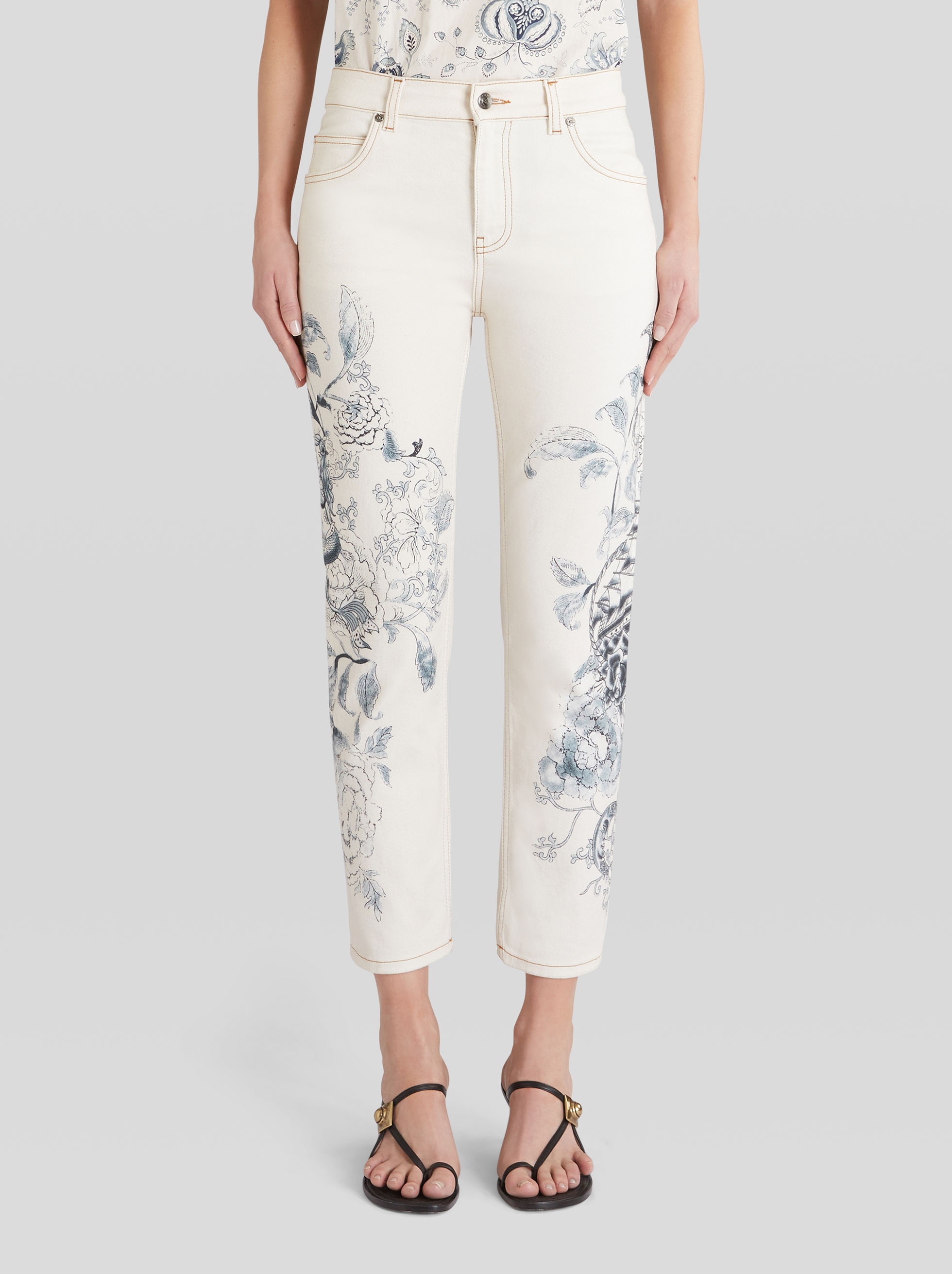 JEANS WITH PLACED PRINT - 2