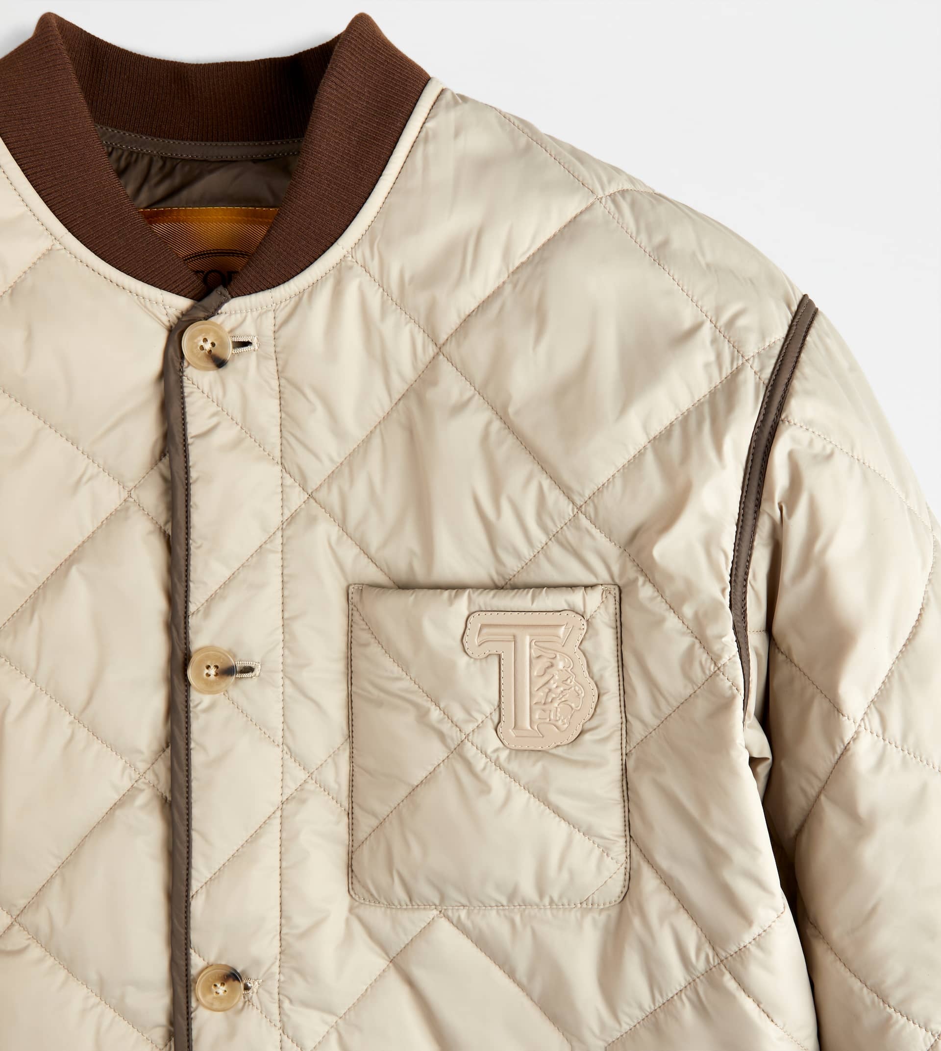 QUILTED JACKET - BEIGE - 8