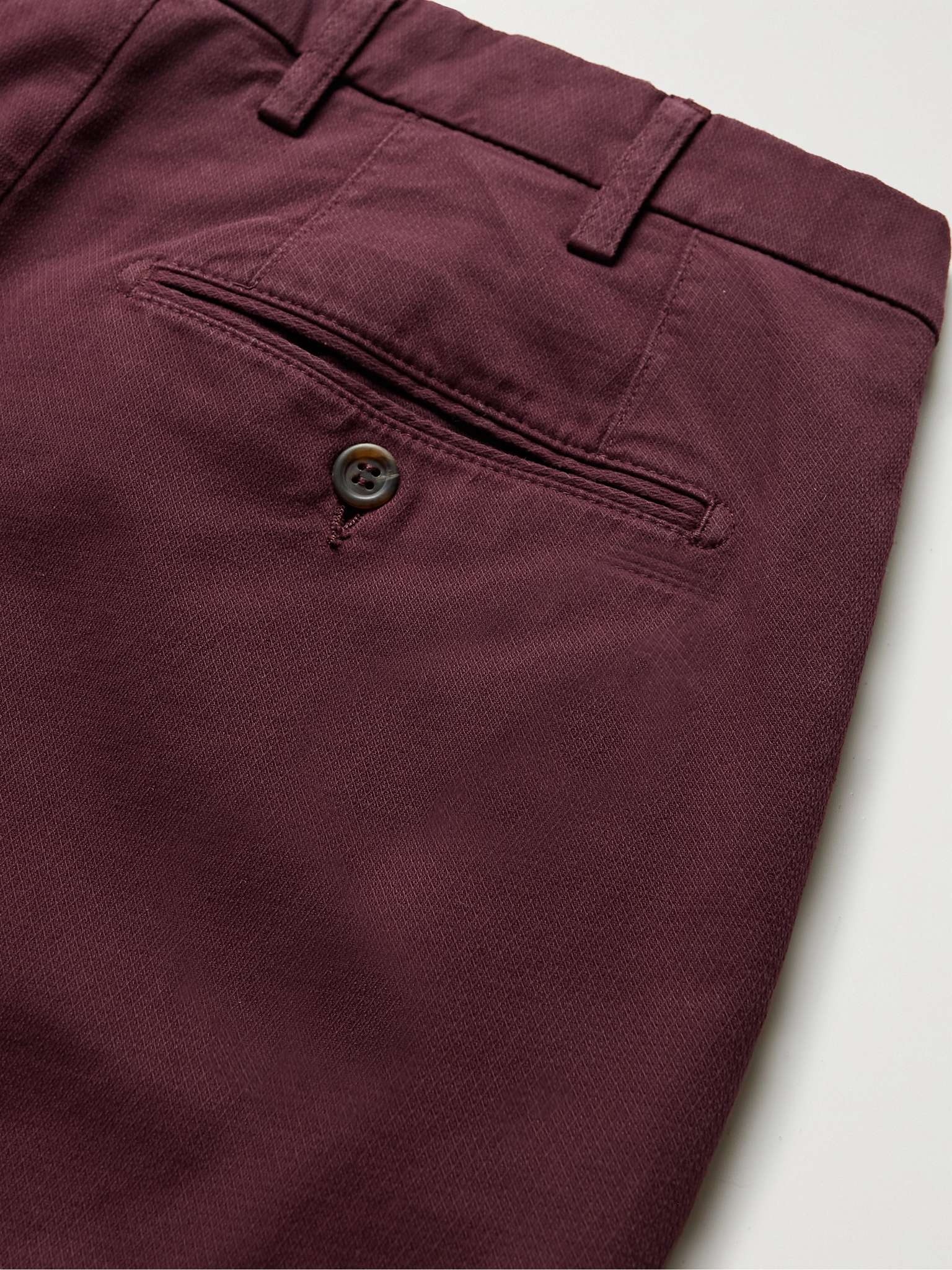 Slim-Fit Tapered Stretch-Cotton Jacquard Chinos - 5