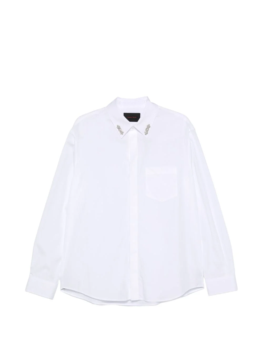 embellished-collar shirt - 1