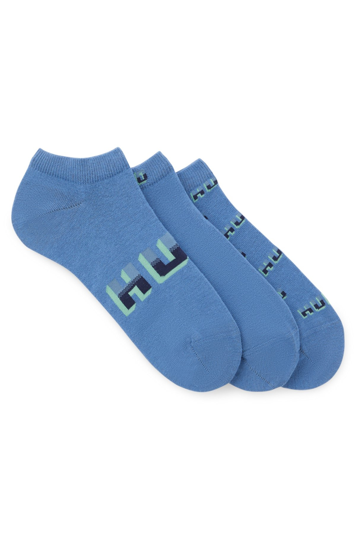 THREE-PACK OF ANKLE SOCKS WITH LOGOS - 1