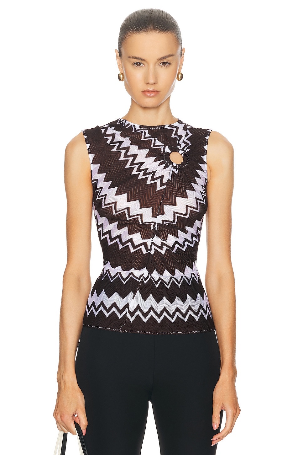 Zig Zag Sleeveless Top - 1