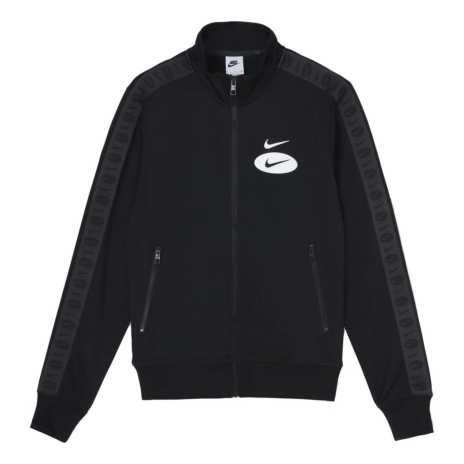 Nike Sportswear Swoosh League Logo Hoodie 'Black White' DM5474-010 - 1