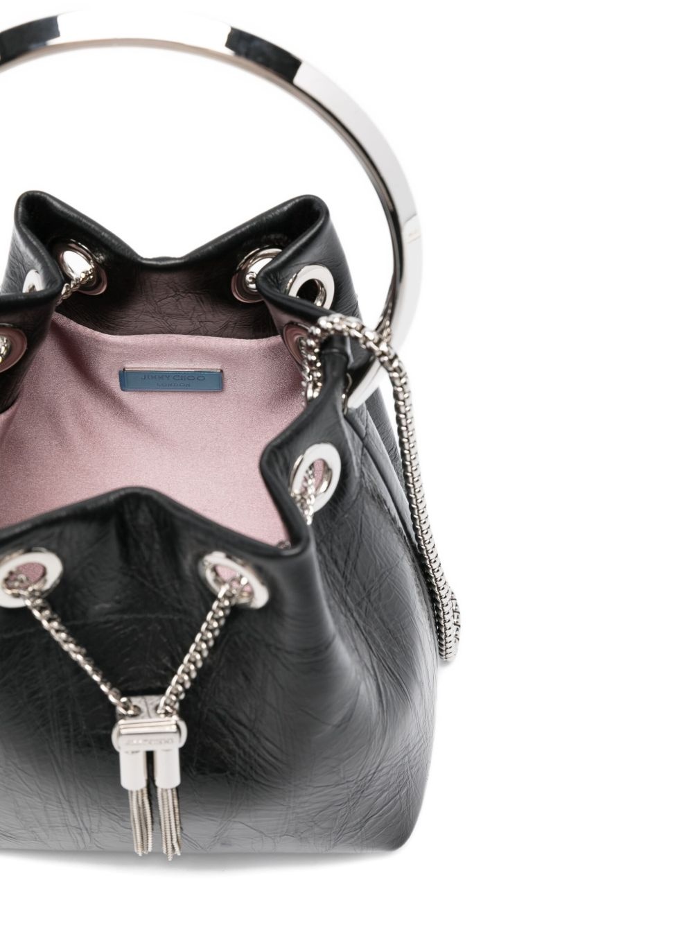 Bon Bon circular-handle tassel bucket bag - 5