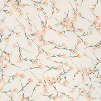 Gathered Waist Midi Dress In Floral Ovation Peach - 6