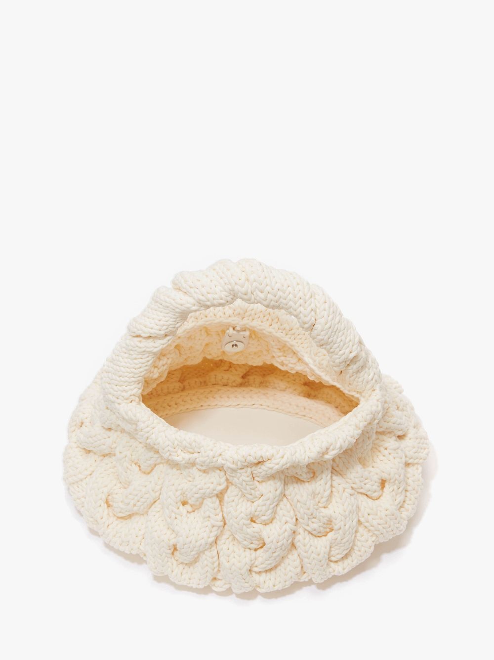 CABLE KNIT BAG - KNITTED TOP HANDLE BAG - 3