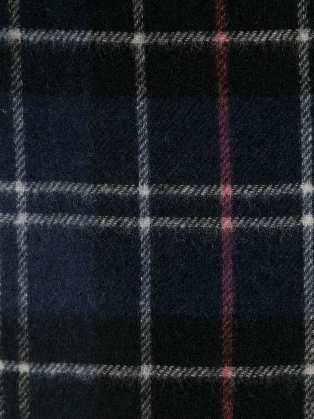 tartan-pattern wool scarf - 3