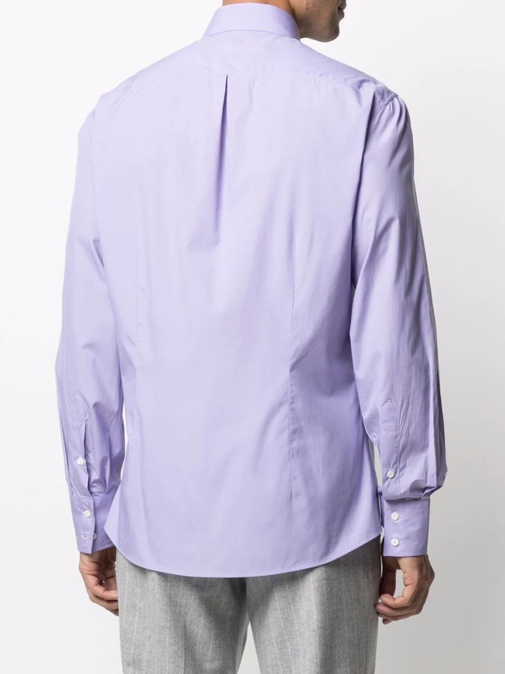 button-down collar cotton shirt - 4