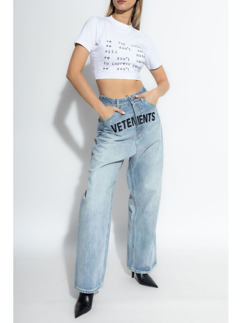 VETEMENTS logo-embroidered jeans outlook