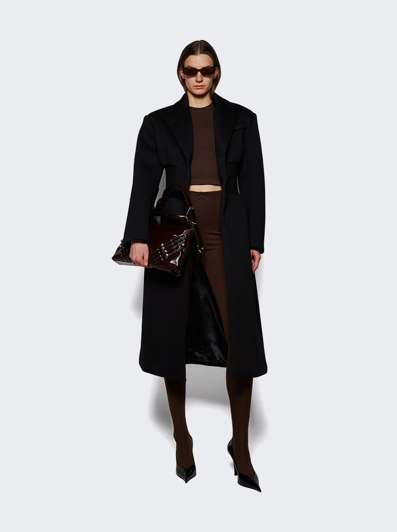 WARDROBE.NYC Opaque Long Sleeve Tee Dark Brown outlook