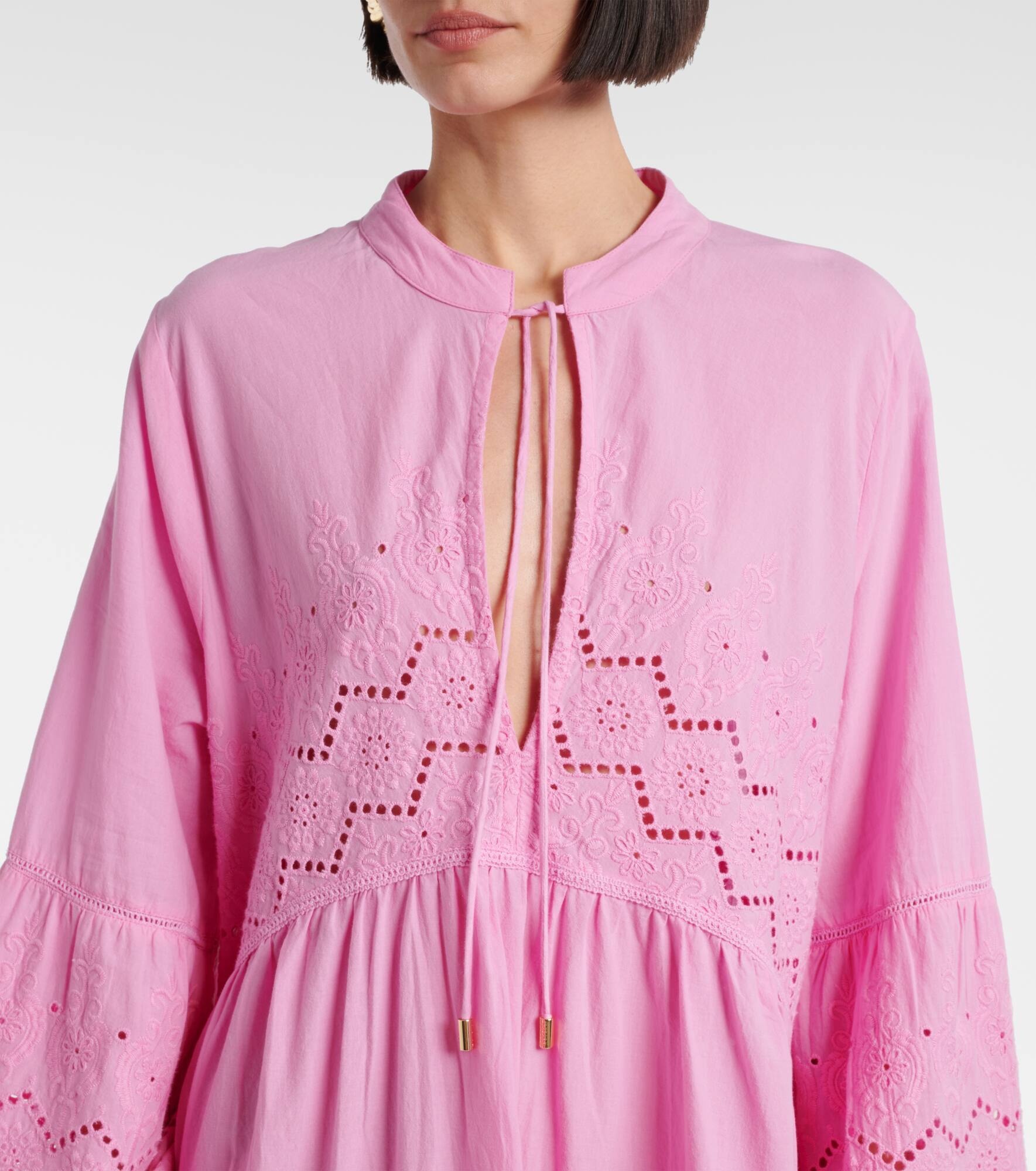 Sebenna embroidered cotton kaftan - 4