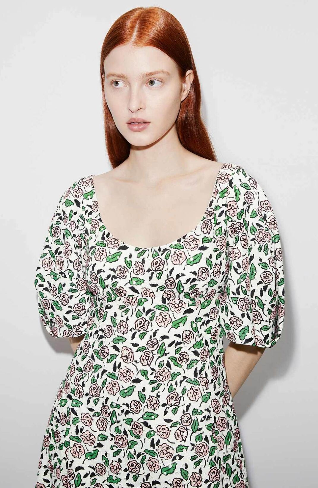 Broderie anglaise midi dress - 4