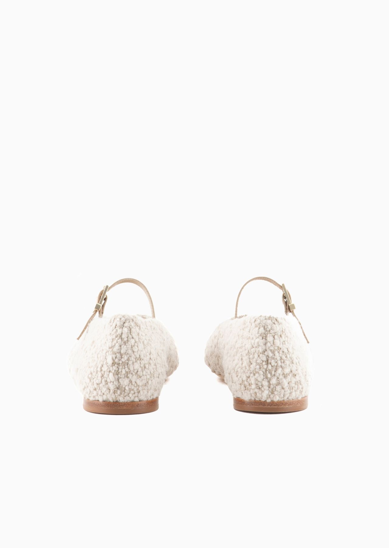 Bouclé-effect wool ballerinas - 4