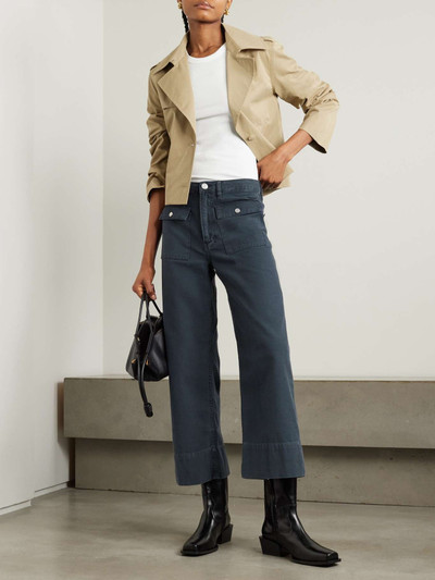 FRAME The 70s cropped cotton-canvas wide-leg pants outlook