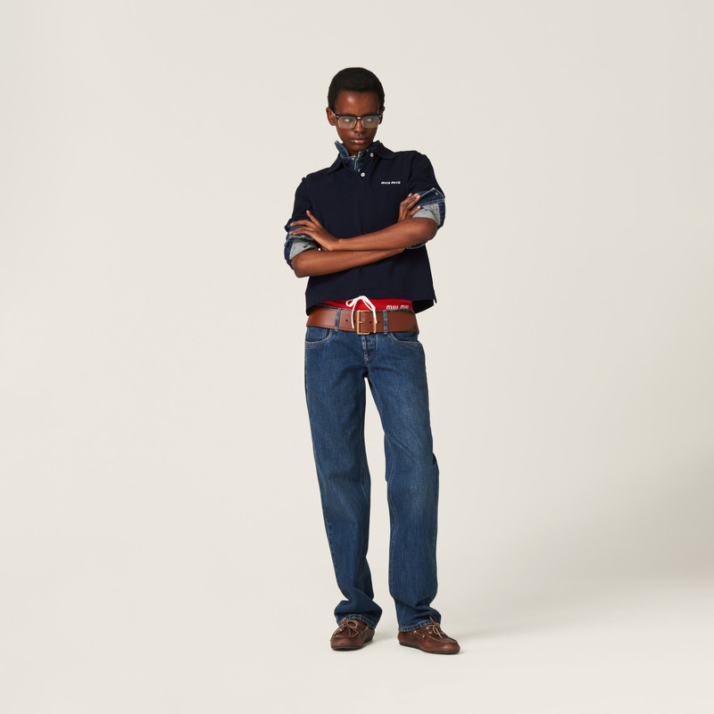 Miu Miu Five-pocket denim jeans outlook