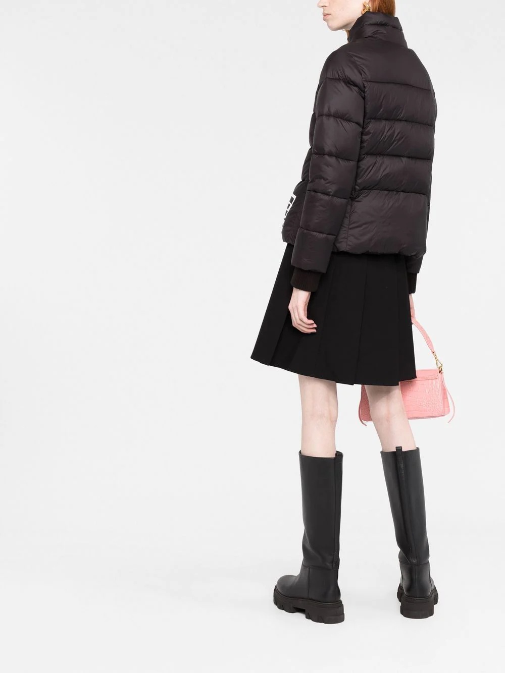 logo-print padded jacket - 6