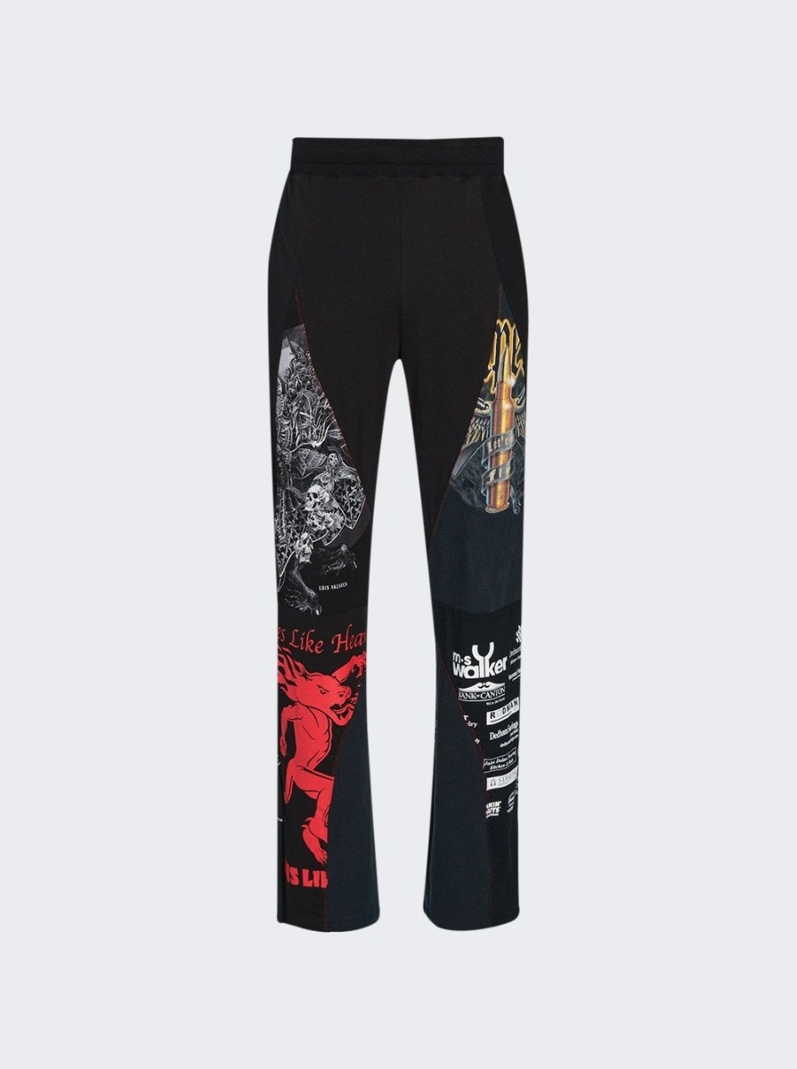 Regenerated Graphic T-shirts Track Pants Black - 1