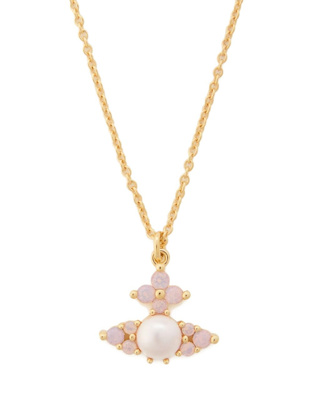 Orb-pearl flower necklace - 2