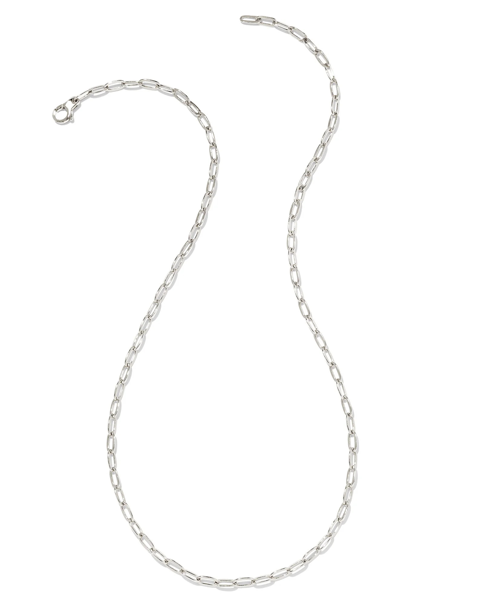 Small Paperclip Chain Necklace in Sterling Silver - 1