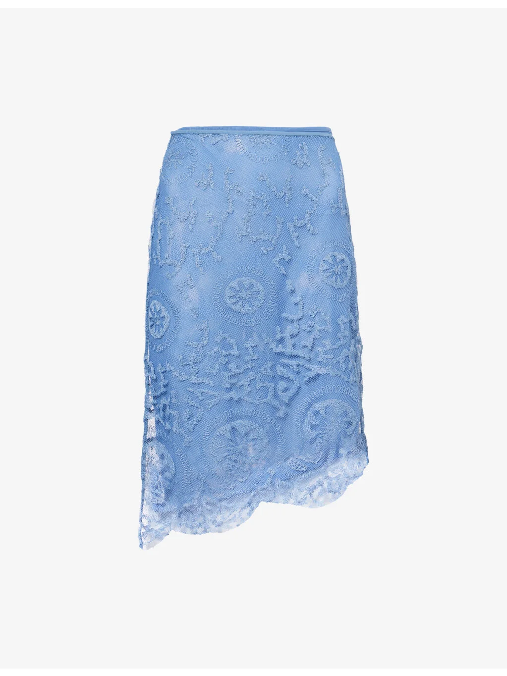 Leif Embroidered Sheer Midi Skirt - 1
