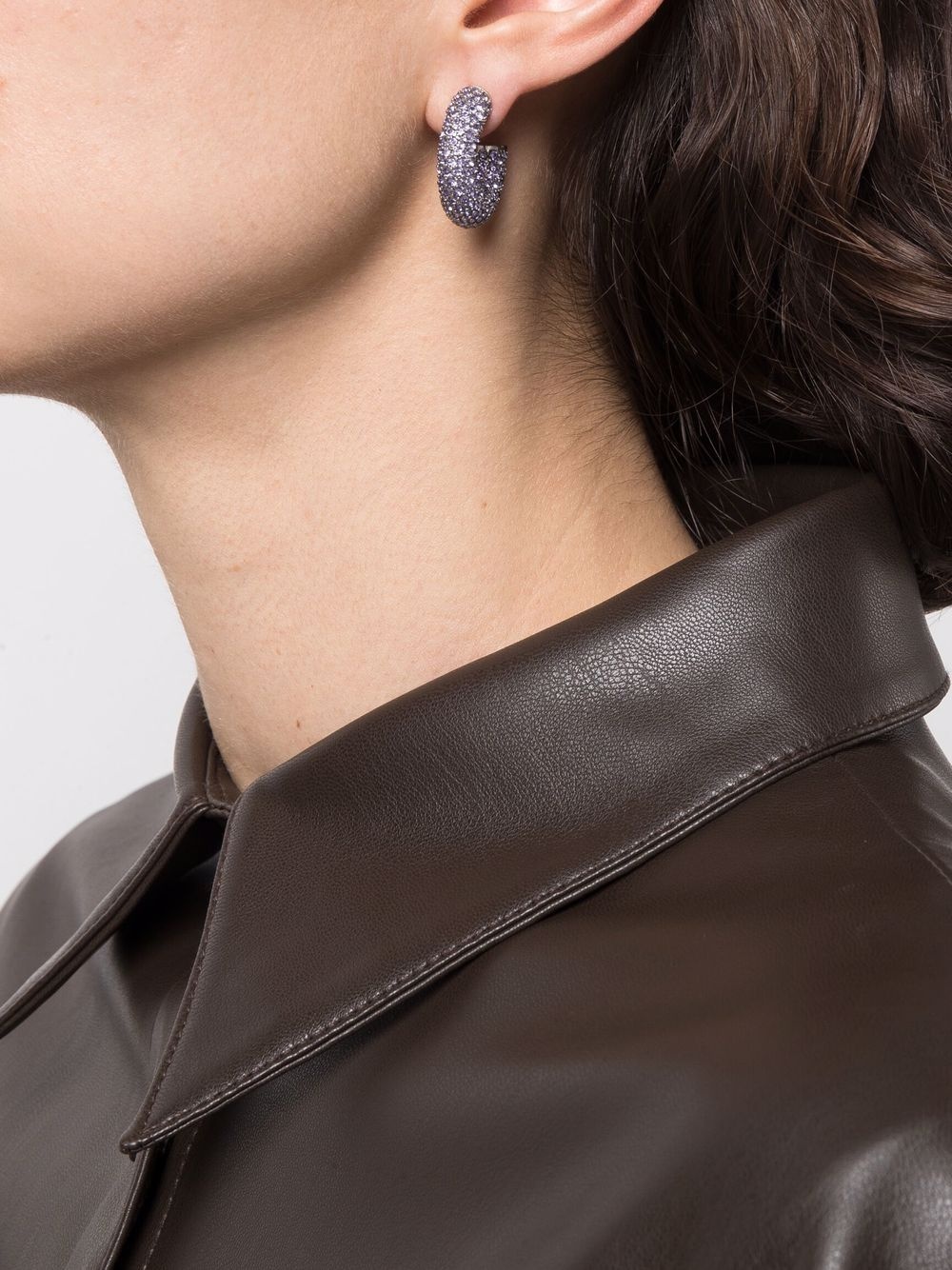 Cameron crystal-embellished hoops - 2