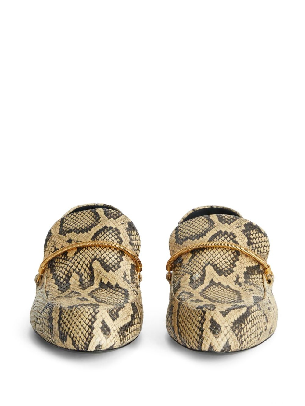 snakeskin-effect loafers - 4