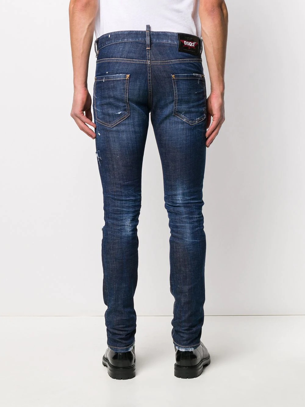 distressed effect skinny jeans - 4