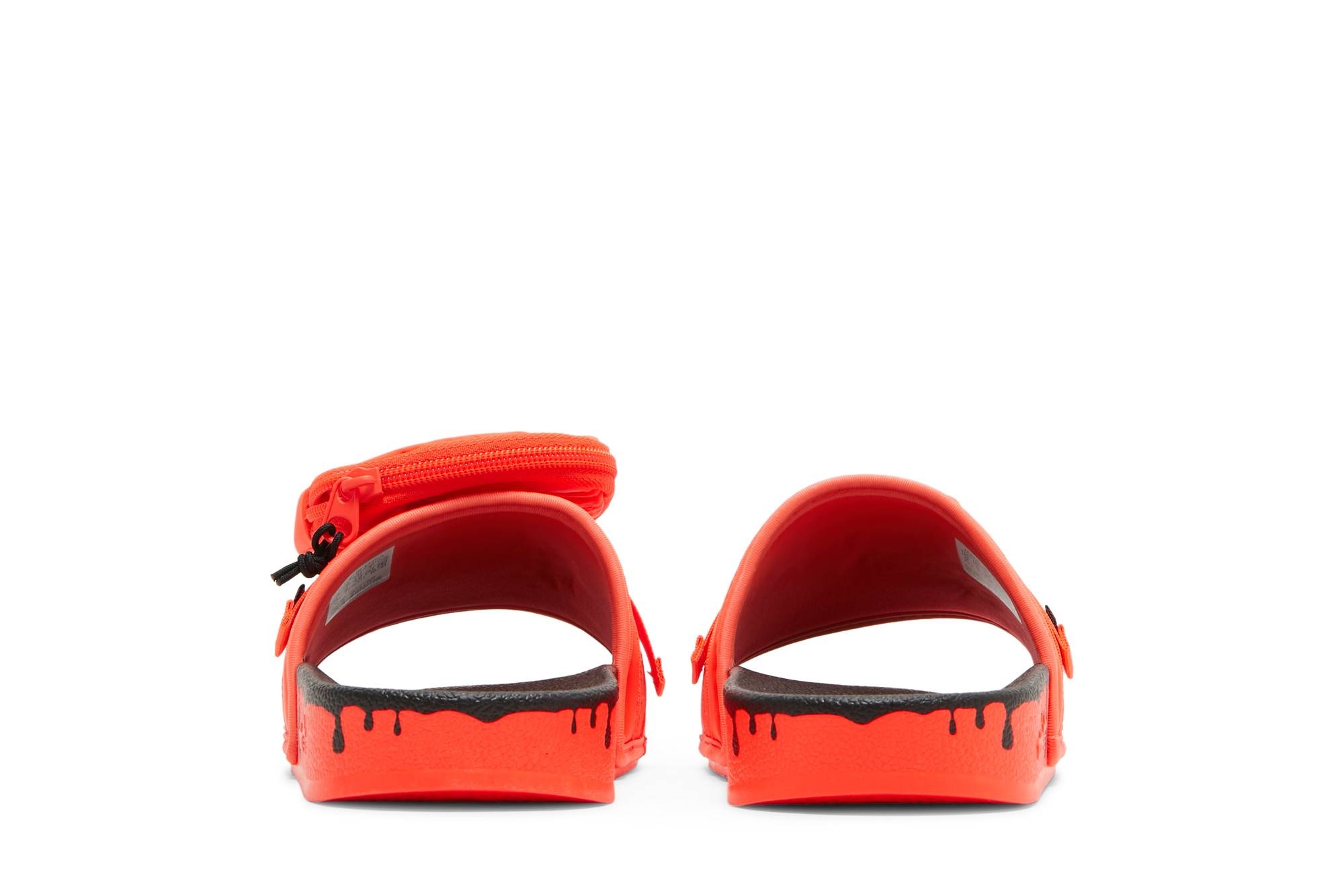 Wmns Pouchylette Slides 'Paint Drip - Solar Red' - 6