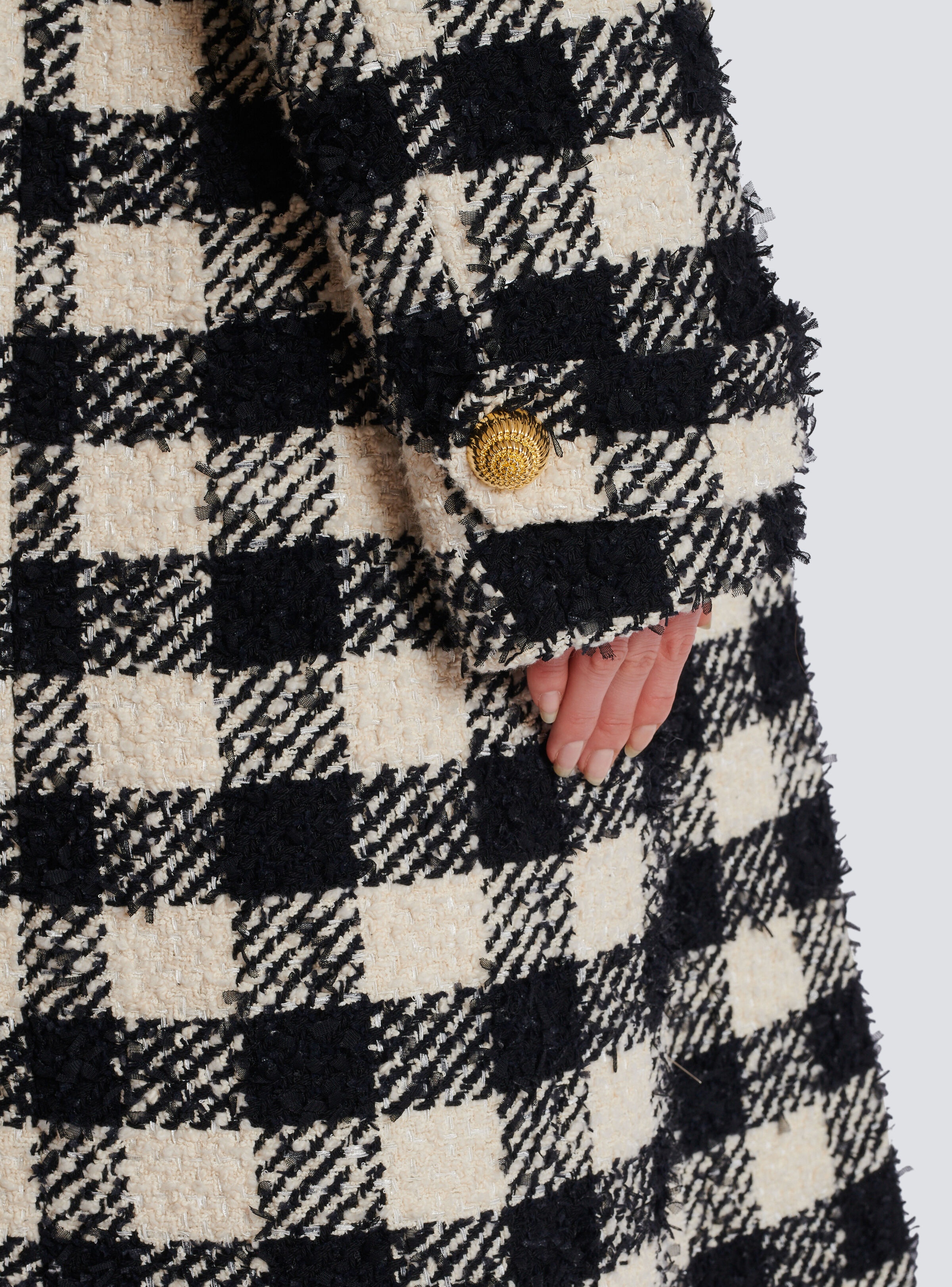 Long 6-button tweed coat - 6