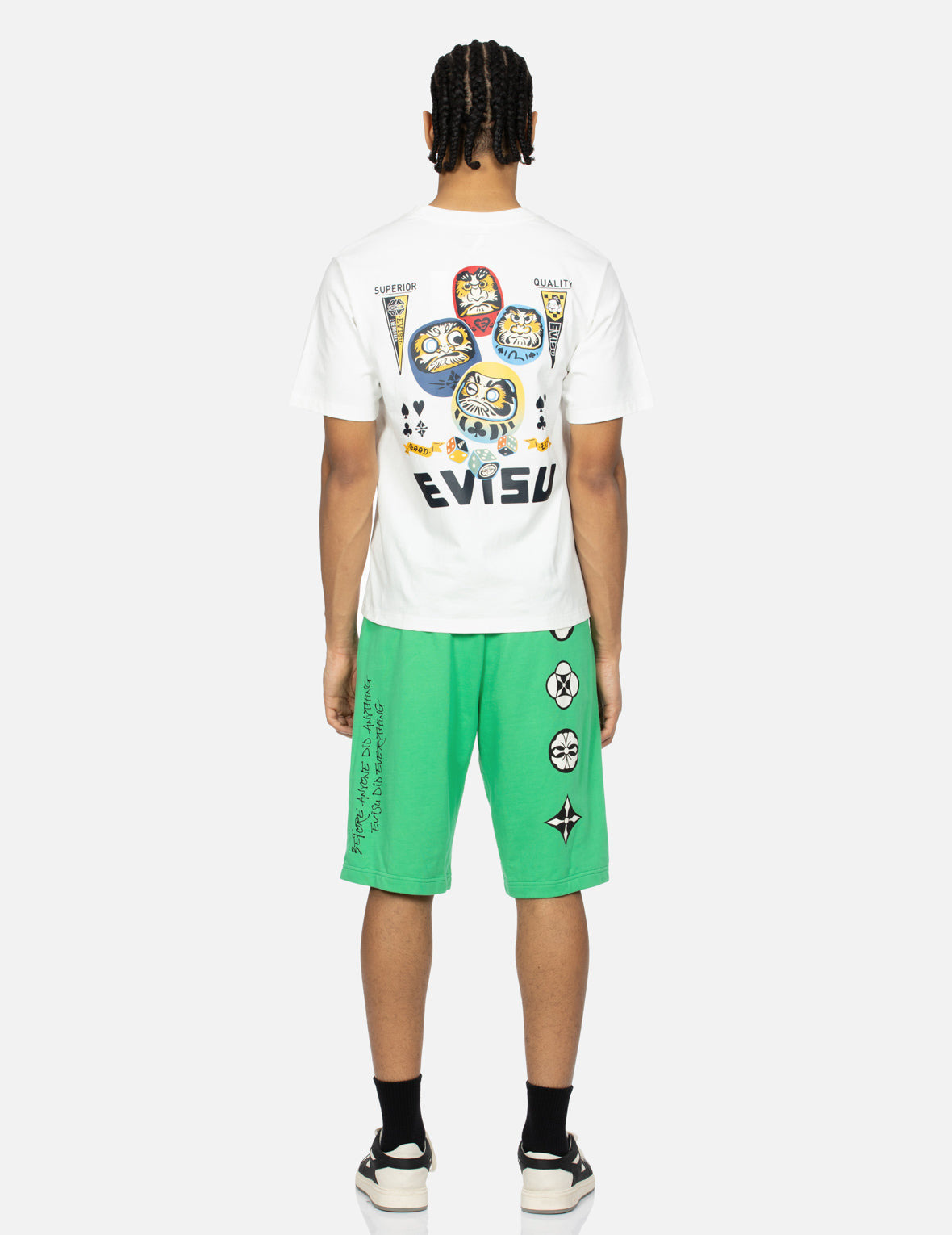 KAMON PRINT REGULAR FIT SWEAT SHORTS - 5
