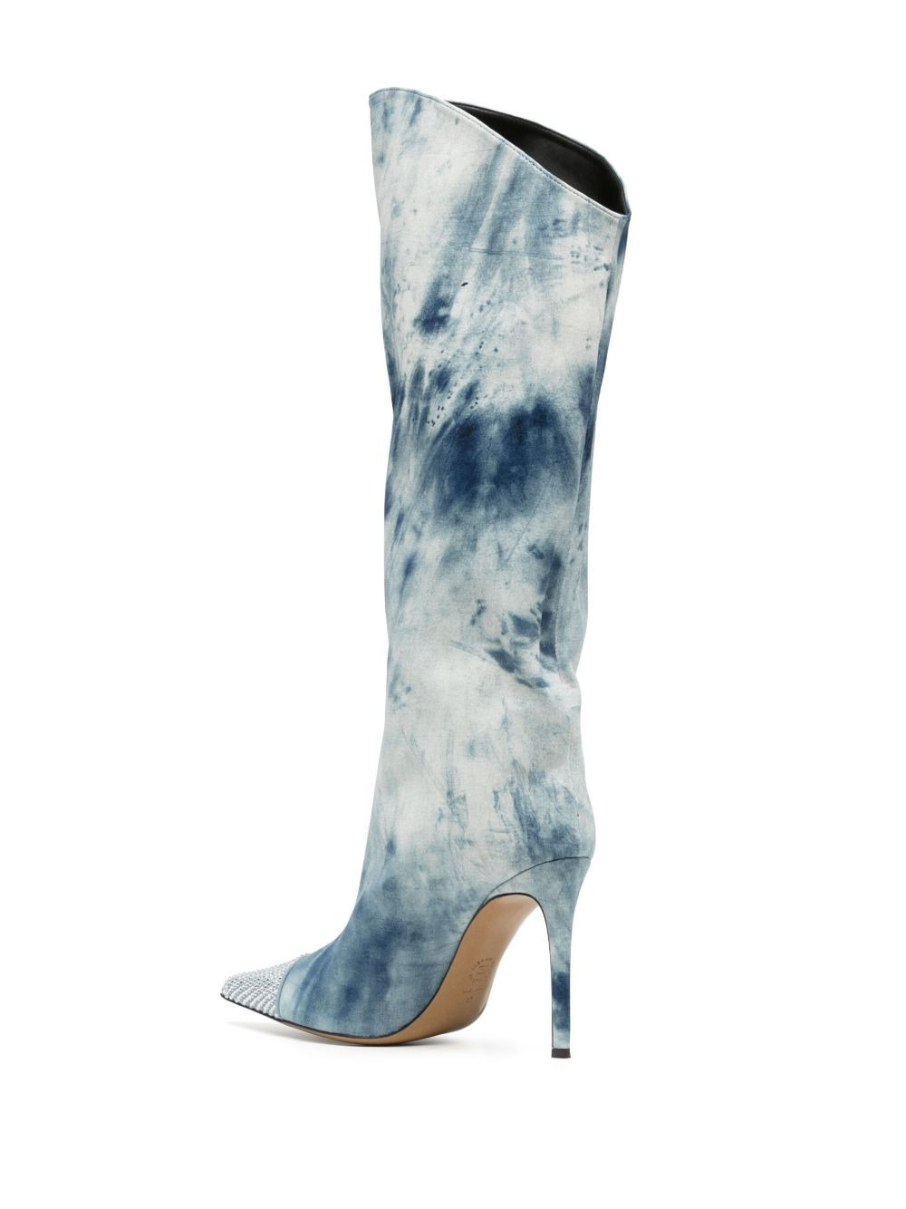 105mm snow-printed denim boots - 3