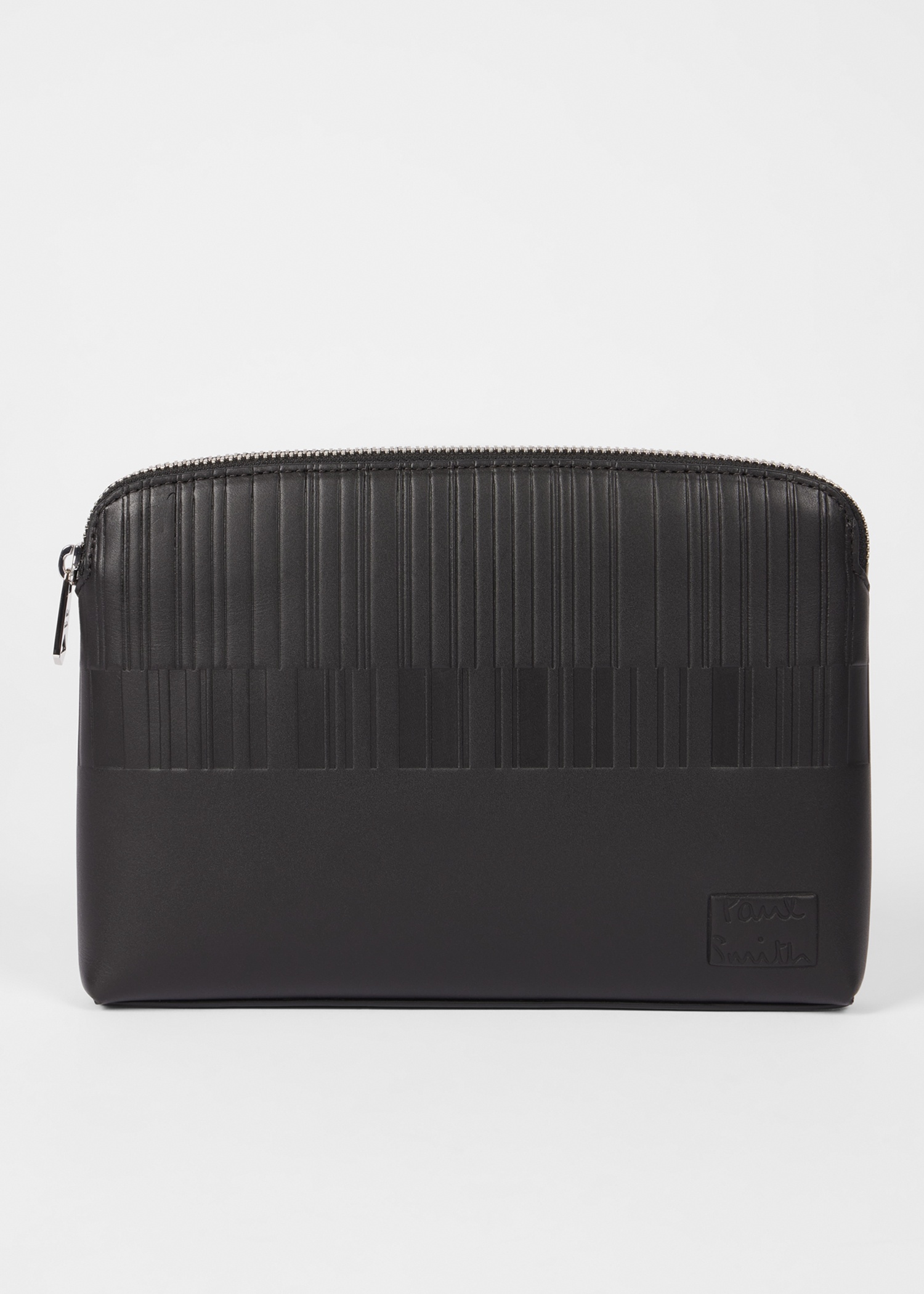 Dark Brown Leather 'Shadow Stripe' Cross-Body Bag - 5
