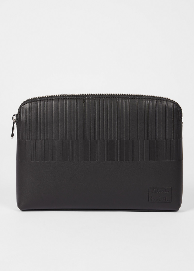 Dark Brown Leather 'Shadow Stripe' Cross-Body Bag 5