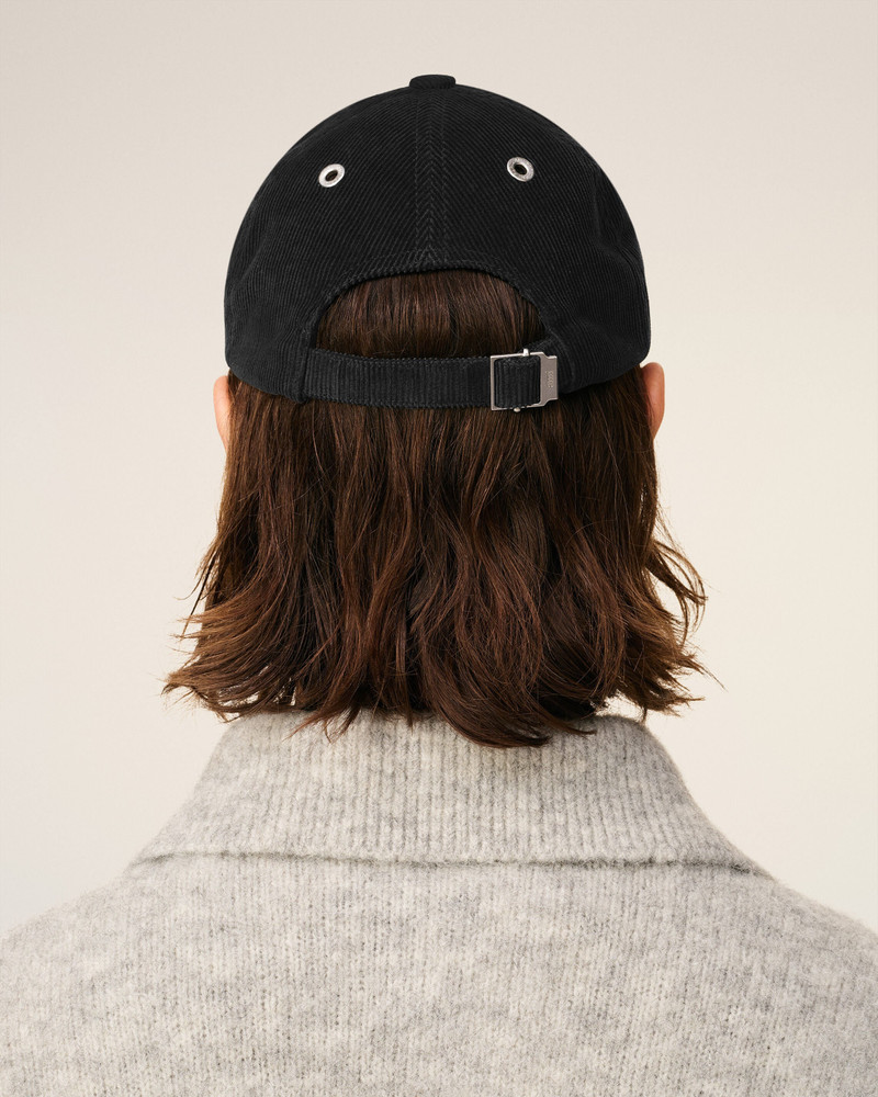 BLACK COTTON AMI DE COEUR CORDUROY CAP 6