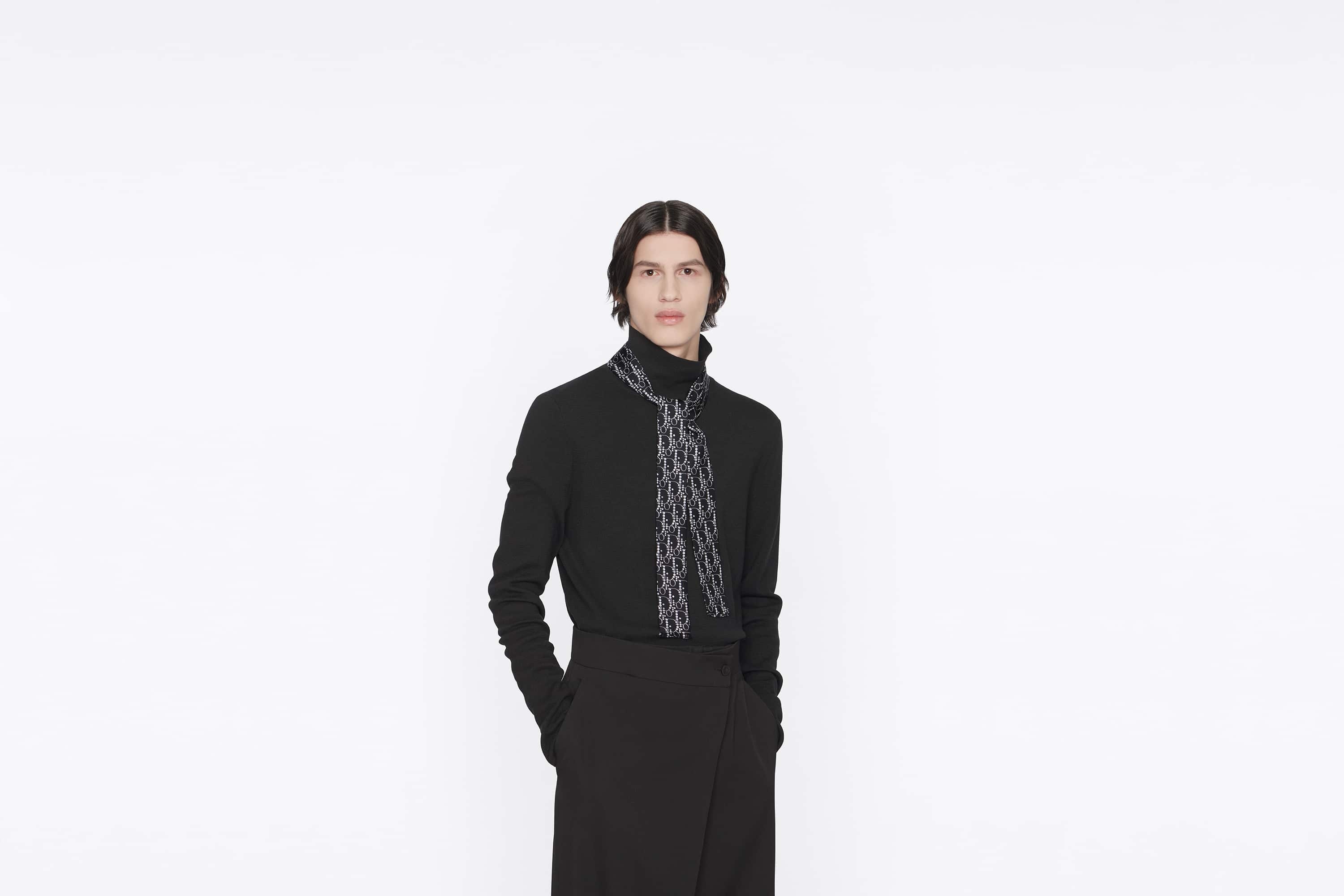 Dior Oblique Strass Flowing Tie - 5