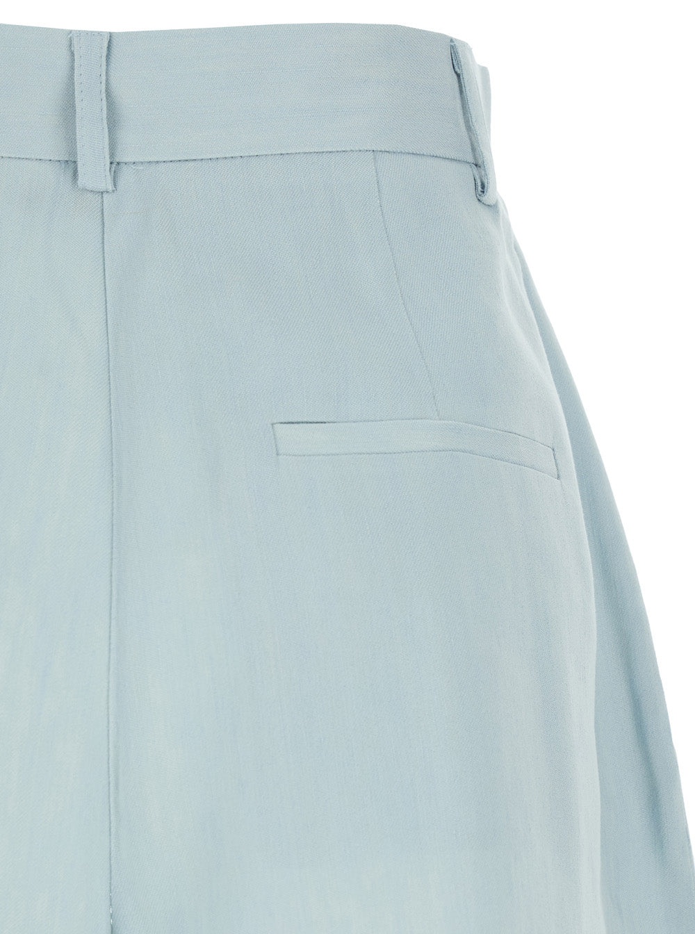 THE ANDAMANE - The Andamane Women Light Blue Shorts With Pinces In Linen Blend Woman - 3