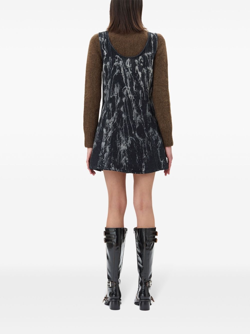 brushed-finish mini dress - 4
