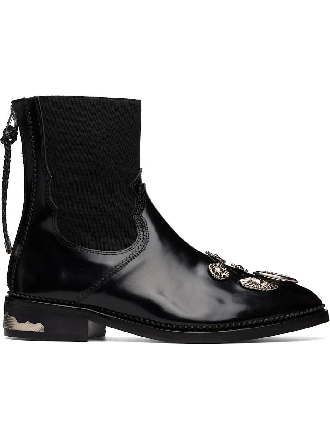 Black Polido Ankle Boots - 1