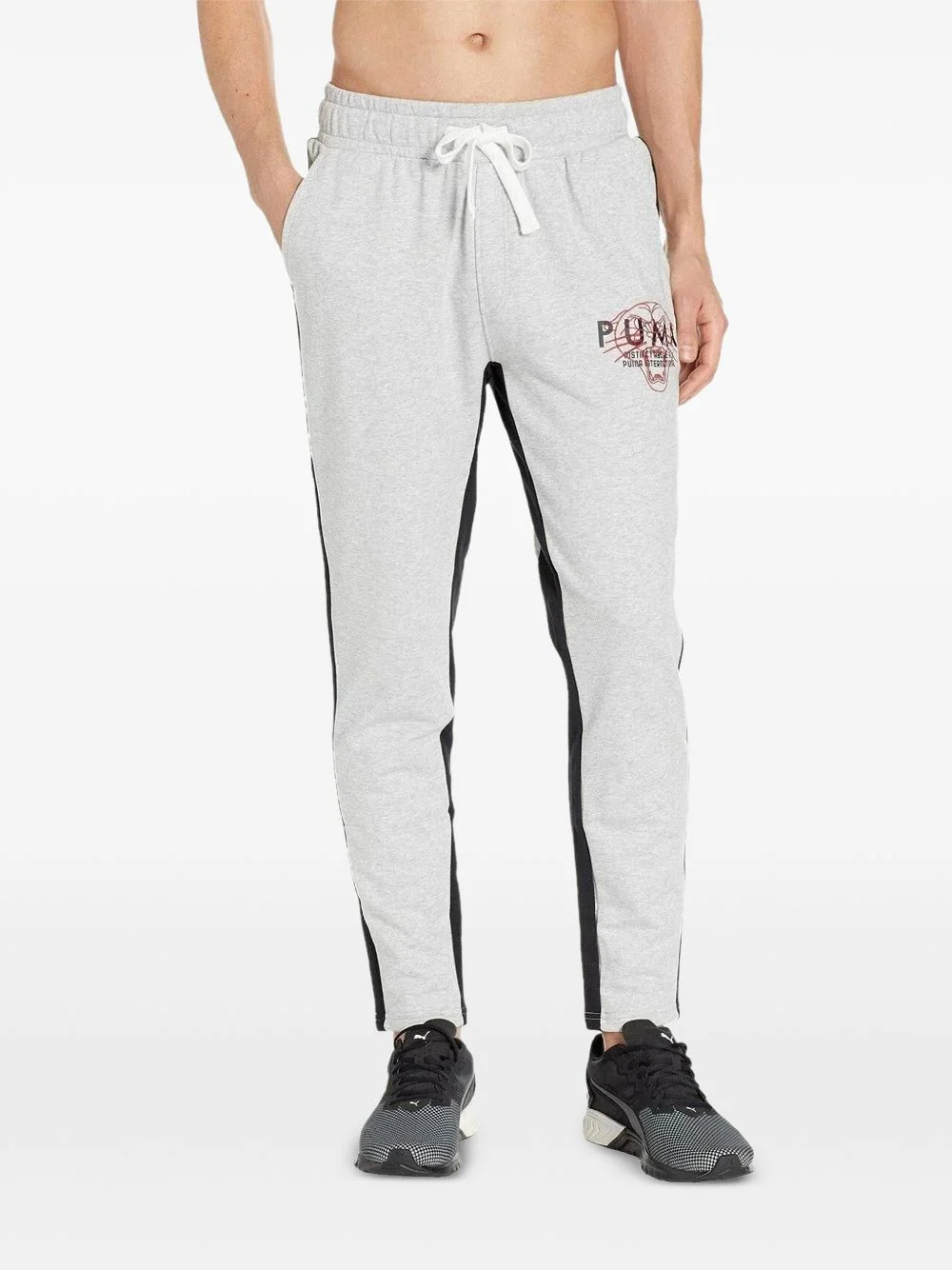 elastic waist sweatpants - 1