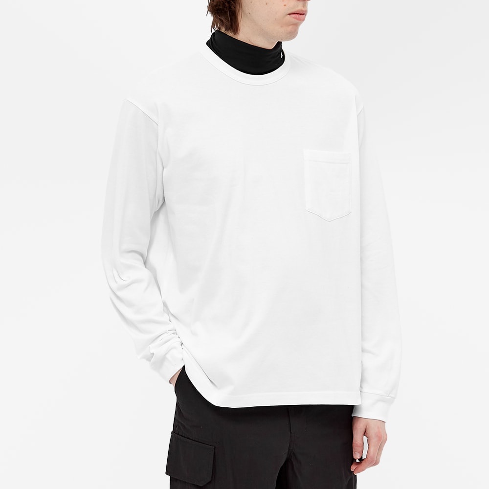 Comme Des Garcons Homme Long Sleeve Back Embroidered Tee - 4