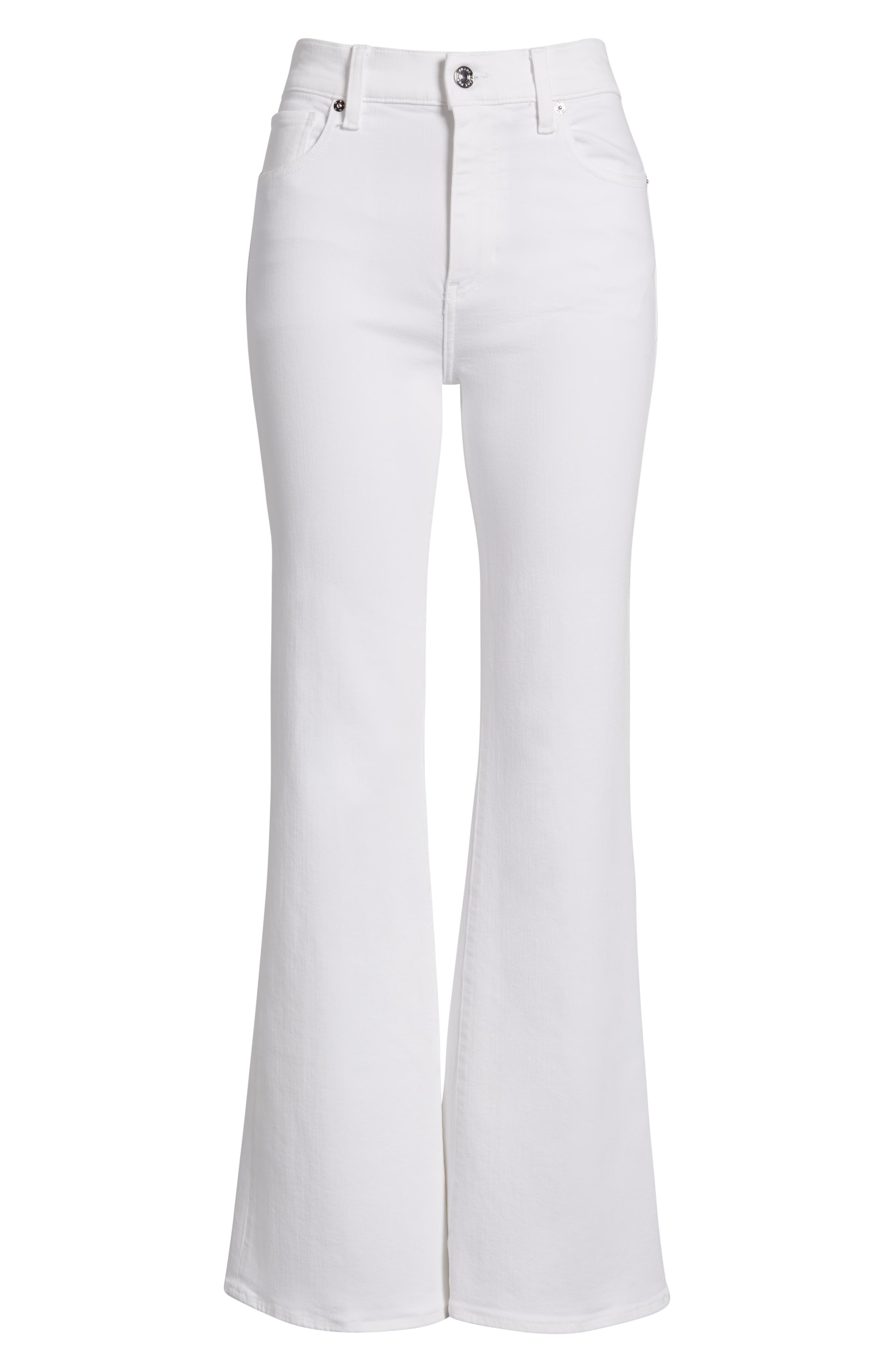 FRAME The Icon Flare Jeans in White at Nordstrom - 5
