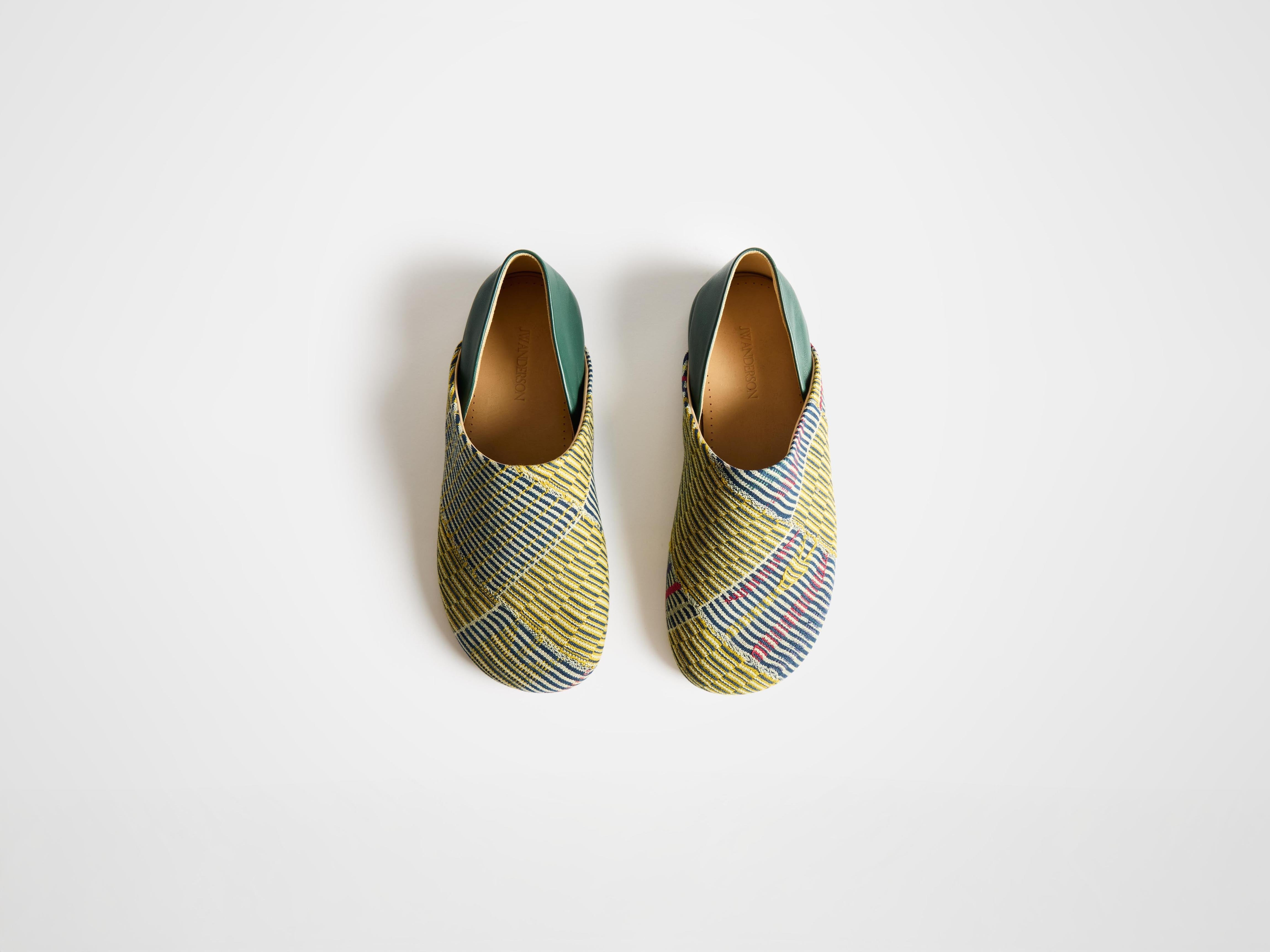 WOMENS SLIPPER MULES IN YELLOW-MULTI - 5