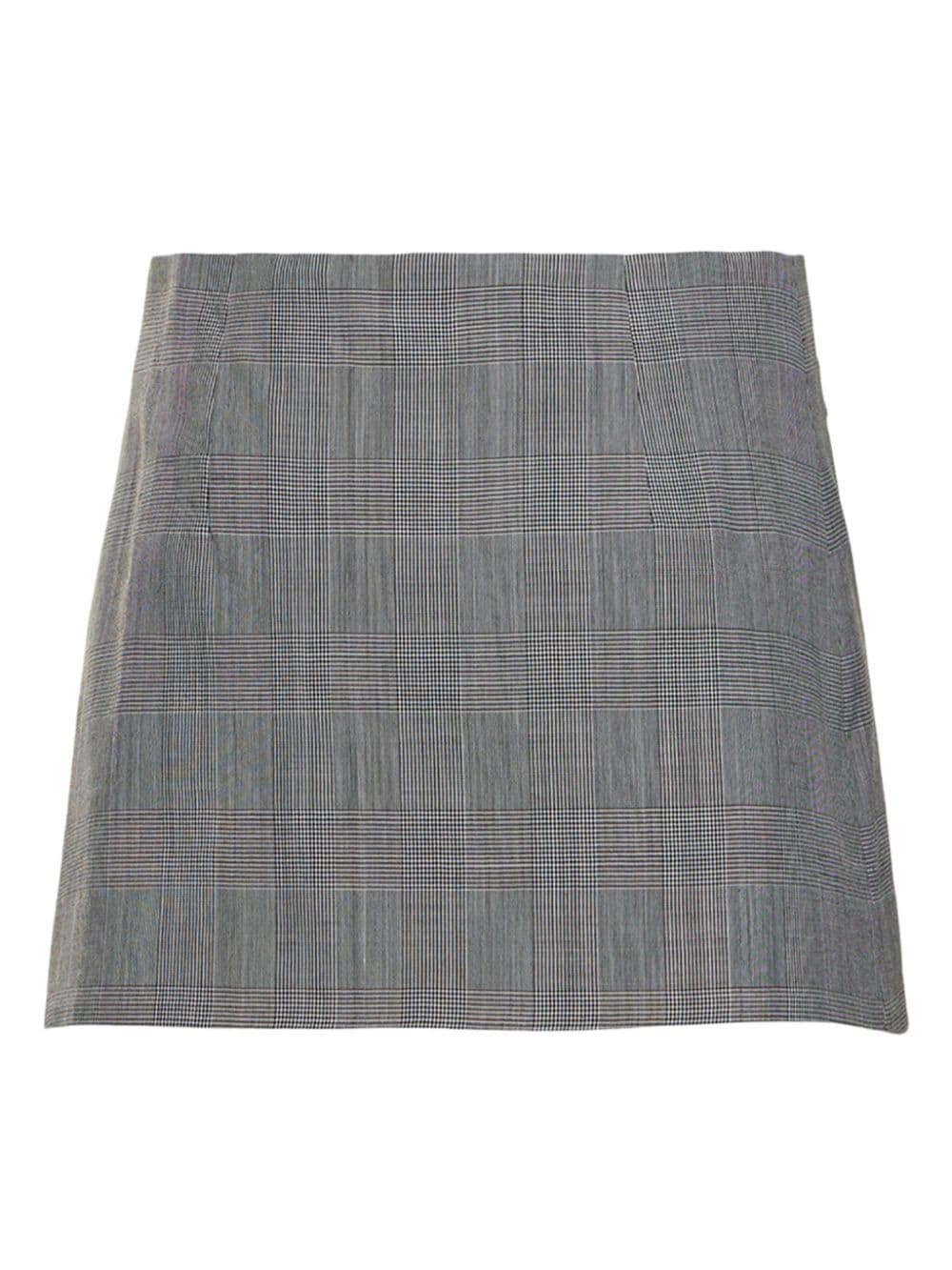 tailored virgin wool wrap miniskirt - 2