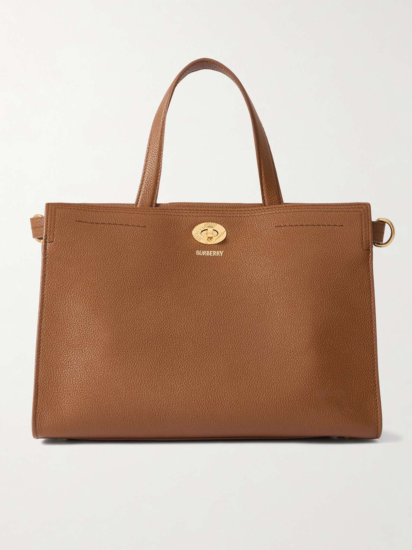 Textured-leather tote Tan - 1