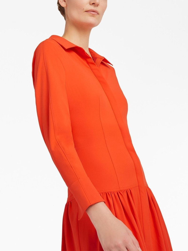 button-up long sleeve tiered dress 4