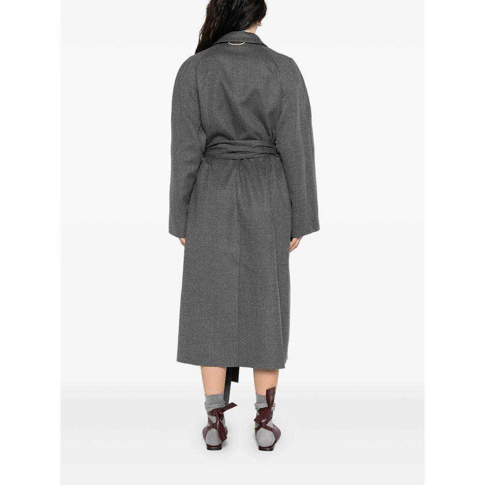 Carven Grey Coats - Single Breasted Coats Women - 5