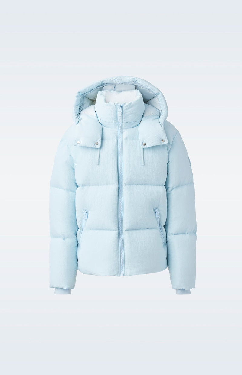 KENT-TR Tactile ripstop down jacket with hood 1