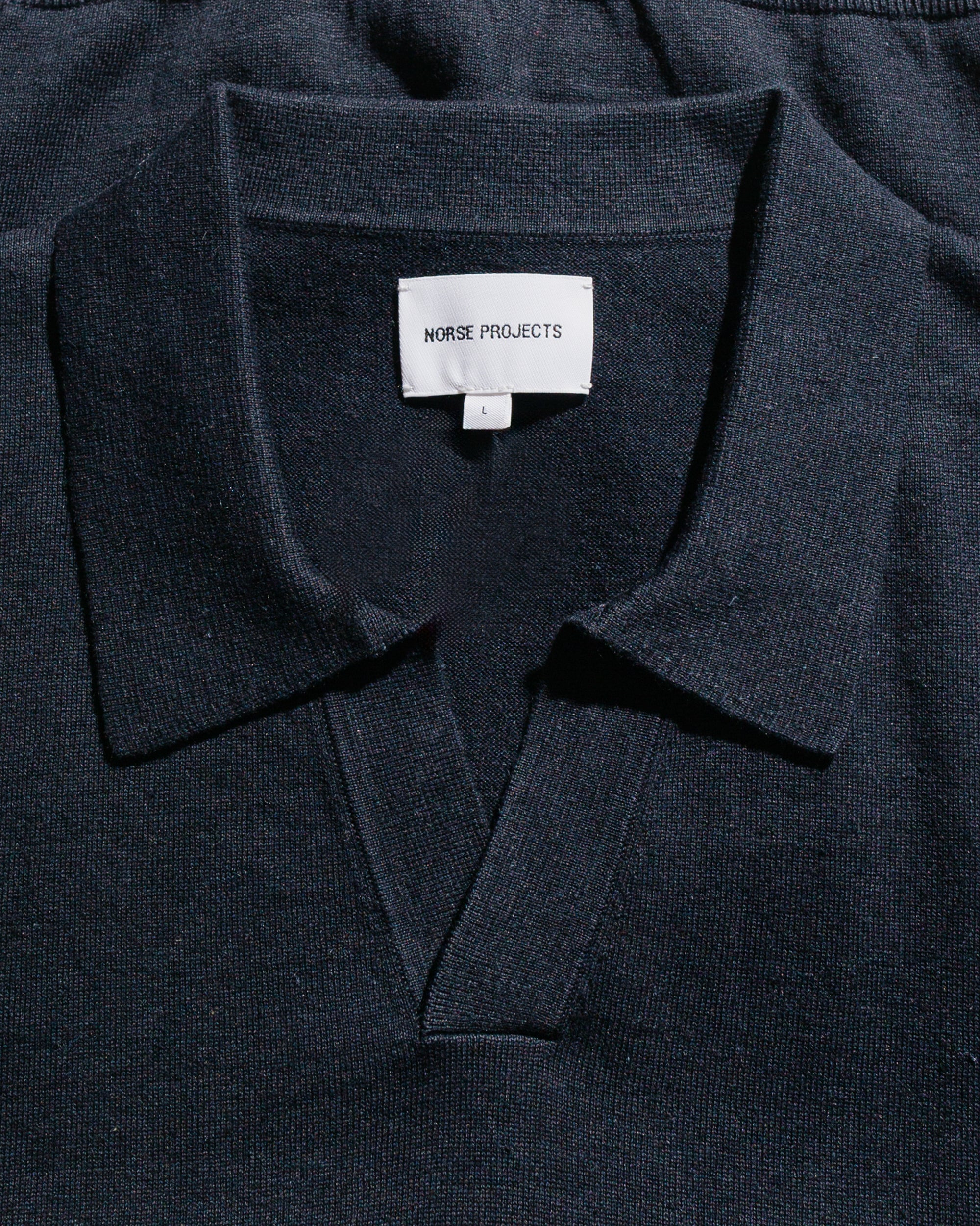 Leif Cotton Linen Polo Dark Navy - 5