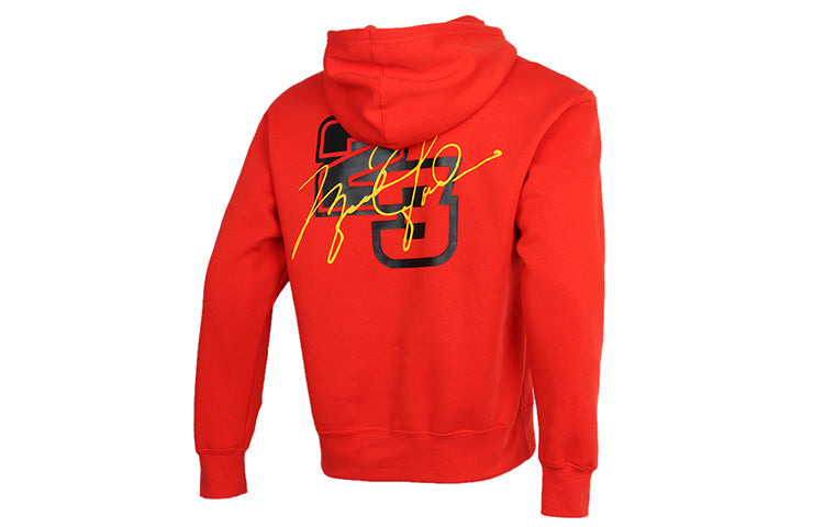 Men's Air Jordan Sport DNA Logo Printing Fleece Pullover Red CV2785-673 - 2