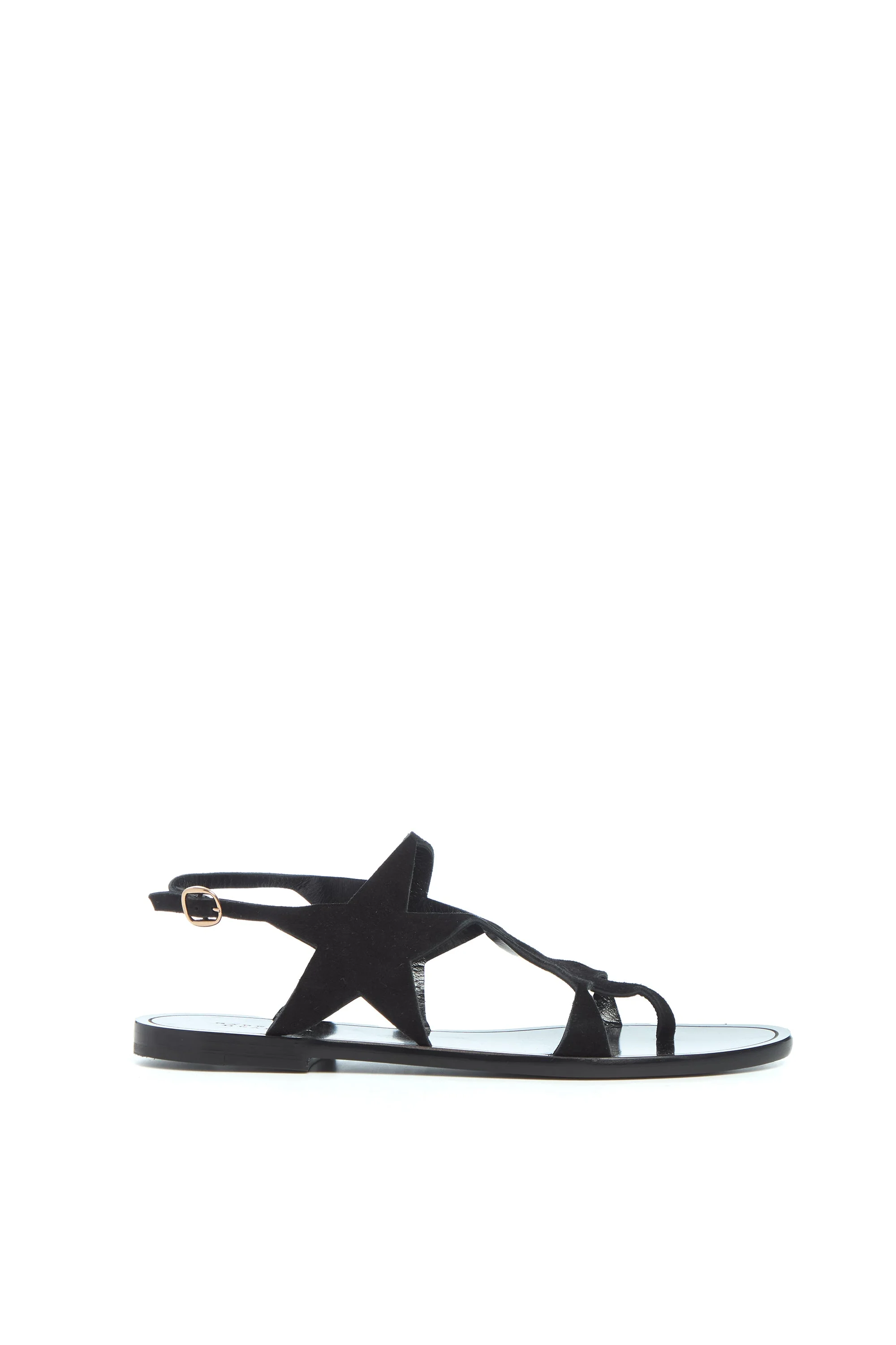 Star Sandal in Black Suede - 1